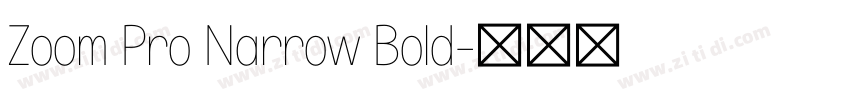Zoom Pro Narrow Bold字体转换 Zoom Pro Narrow Bold字体转换